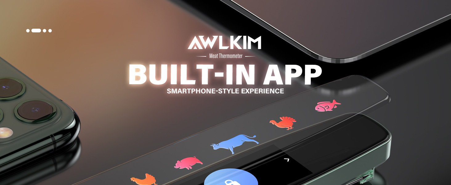 0.5s Instant Read Smart Meat Thermometer Digital, 3.8″ HD Touchscreen with Temp-OS, Professional Kitchen Food Thermometer for Cooking, Grill, BBQ | ±0.5°F, −58–572°F, IP68, USB-C Rechargeable