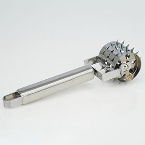 Stainless Steel Meat Tenderizers Roller, Rolling Meat Tenderizer with Ultra Sharp Needle Blades, Meat Rolling Hammer Meat Tenderizer for Kitchen Cooking Meat Tenderizing Steak, Beef, Chicken & Pork