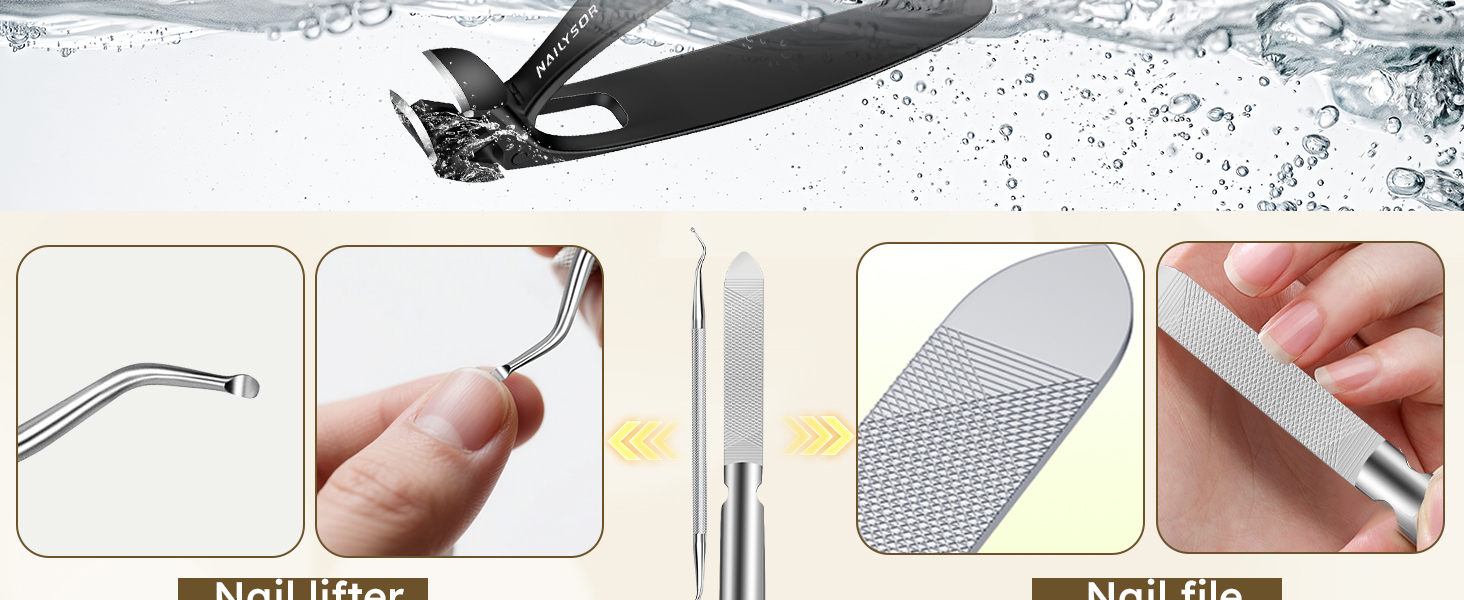 Upgrade Extended Toenail Clippers for Thick Toenails, Long Handled Nail Clippers for Seniors, Large Fingernail Clipper Angled Head with Catcher, Ergonomic Wide Opening Heavy Duty Cutter for Men Women