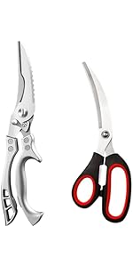 Kitchen Scissors All purpose, Have duty Stainless Steel Cooking Shears for Cutting Meat, Chicken,Poultry, Fish, Herbs, Seafood Scissors with Comfort Grip gold