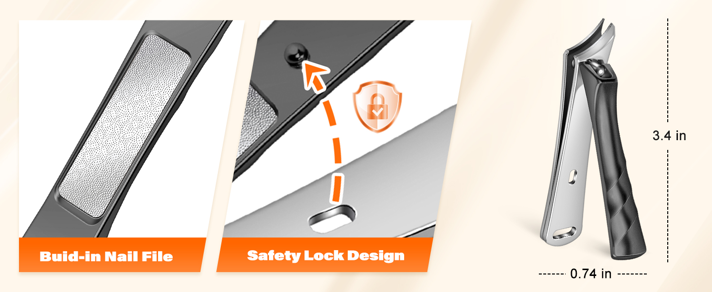 DRMODE Toenail Clippers for Thick Toenails, Long Handled Toe Nail Clippers for Thick Nails for Seniors with Wide Opening, Professional Stainless Steel Slanted Curved Ingrown Toenail Clippers for Men