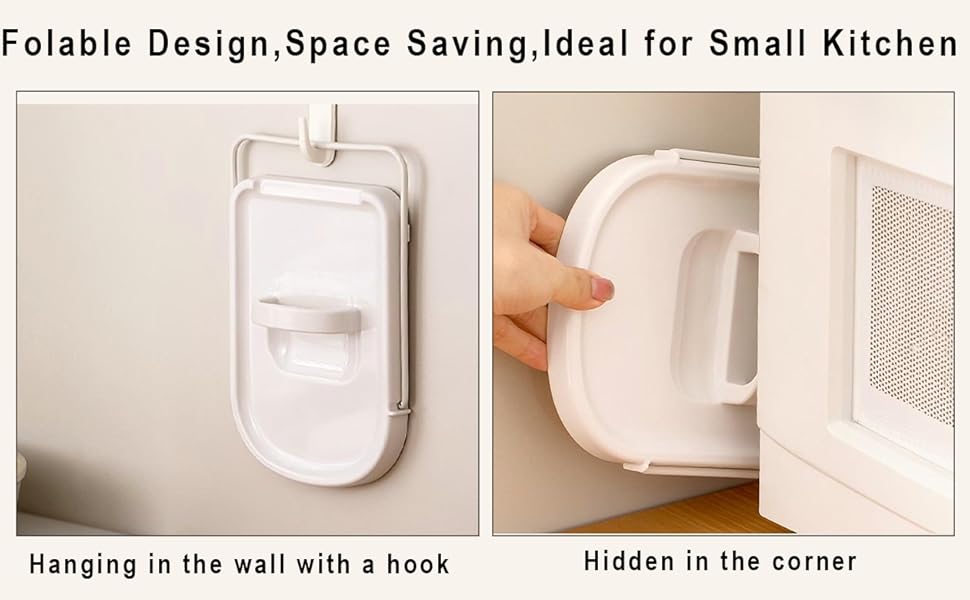 Foldable Pot Lid Holder & Spoon Rest - ABS with Stainless Steel, Non-Slip Silicone Base, Holds Lids & Utensils, Dishwasher Safe, Space-Saving Kitchen Organizer for Countertop