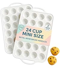 2-Pack Silicone Muffin Pan for Baking with Metal Reinforced Frame -12 Cup Regular Size Cupcake Pan, BPA Free Silicone Muffin Tray - Cupcake Baking Pan Molds for Oven & Dishwasher Safe