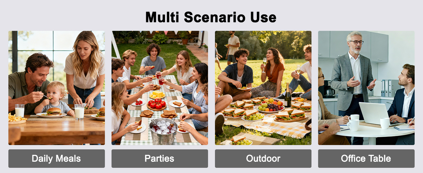 Placemats Set of 6, Vinyl Woven Place Mats Indoor Set of 6 Washable Wipeable PVC Table Mats Heat-Resistant Non Slip Placemat for Kitchen Dining Outdoor Table (Beige Light Brown, Set of 6)