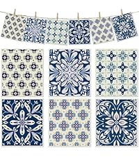 6 Packs Swedish Paper Cloths for Kitchen, Reusable Paper Towels Washable Dish Rags, Highly Absorbent Kitchen Towels Quick Drying Swedish Sponge Cleaning Dish Cloths (Lily Floral)