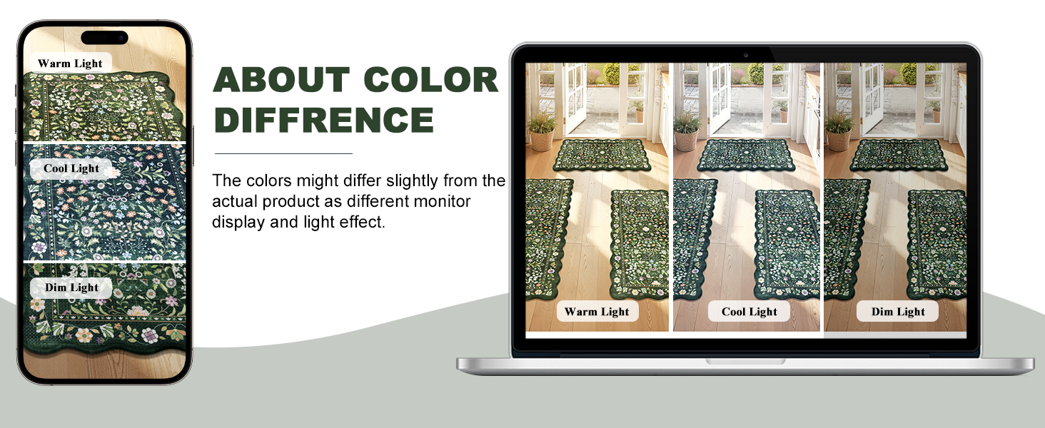 Yamaziot Anti Fatigue Kitchen Rugs Set of 3 - Boho Non Slip Waterproof Kitchen Mats for Floor, Boho Runner Rug for Kitchen Floor, Laundry, Office, 17.3