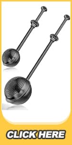 JETKONG Large Flour Duster for Baking, One-Handed Operation Sugar Sifter, 304 Stainless Steel Dusting Wand, Flour Sprinkler for Bread Baking (Large, Silver)