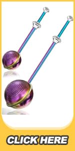 JETKONG Large Flour Duster for Baking, One-Handed Operation Sugar Sifter, 304 Stainless Steel Dusting Wand, Flour Sprinkler for Bread Baking (Large, Silver)