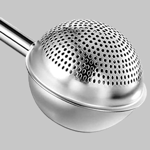 JETKONG Large Flour Duster for Baking, One-Handed Operation Sugar Sifter, 304 Stainless Steel Dusting Wand, Flour Sprinkler for Bread Baking (Large, Silver)