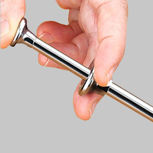 JETKONG Large Flour Duster for Baking, One-Handed Operation Sugar Sifter, 304 Stainless Steel Dusting Wand, Flour Sprinkler for Bread Baking (Large, Silver)