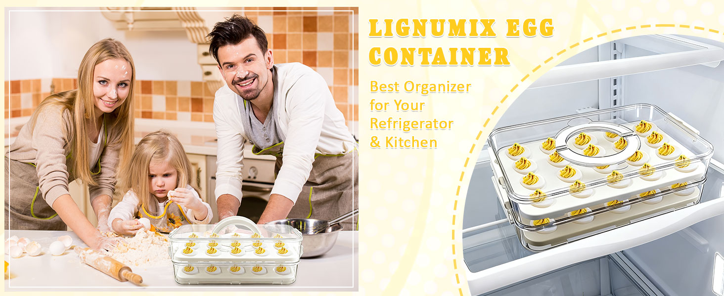 Easter Deviled Egg Containers with Lid & Handle (2 Layer Snap-on) PET Thickened Eggs Holder Inc Egg Slicer Kitchen Tongs Silicone Spatula and Piping Decorating Kit