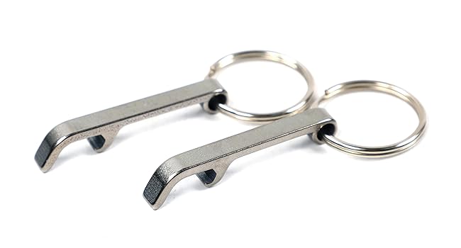 Titanium Keychain Beer Bottle Opener Keychain 2Pcs