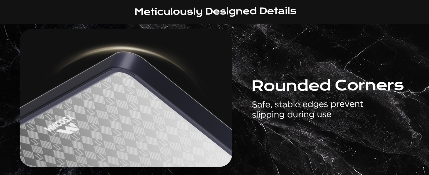 Titanium Cutting Board for Kitchen, Double-Sided Pure Titanium(Checkered Design) & Wheat Straw PP, Food Grade Chopping, Non Toxic, Easy to Clean, 16"×11"