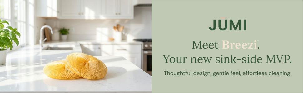 Dish Scrubber for Dishes – Breezi Mesh Dish Cloth, 3-Pack, Non-Scratch, Multi-Purpose, Fast-Drying, Odor-Free, Scrubbies for Dishes. Kitchen Sponges, Sponges Kitchen, Dish Sponge Alternative