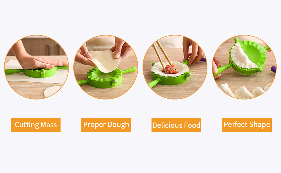 Dumpling Maker, Empanada Maker Press Set 2 Sizes (6