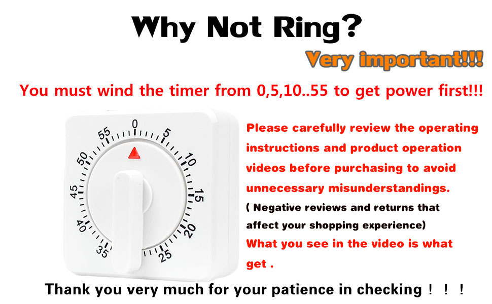 2 Pcs Kitchen Timer with Alarm : Square 60 Minute Mechanical Visual Cooking, Time Management Tools Hour Manual Countdown Timer for Baking, Homework, Exercise Auto Off No Batteries Required White