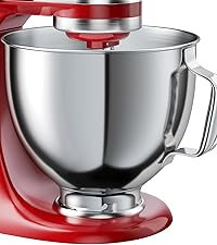 5 QT Food-Grade Stainless Steel Mixer Bowl Compatible With KITCHENAID TILT-HEAD STAND MIXERS 4.5-5 Quart, with Anti-slip handle & Prominent Clasp, Stainless Steel Polished