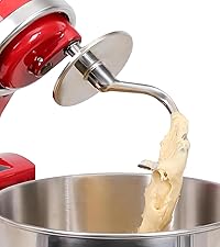 5 QT Food-Grade Stainless Steel Mixer Bowl Compatible With KITCHENAID TILT-HEAD STAND MIXERS 4.5-5 Quart, with Anti-slip handle & Prominent Clasp, Stainless Steel Polished