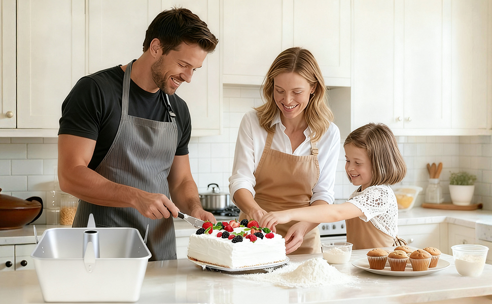 Angel Food Cake Pan,18 Cups Square Tube Cake Pan With Removable Bottom,10-inch–Non–stick Pound Cake Pans for Baking Pound,Chiffon Cakes and Angel Food Cake