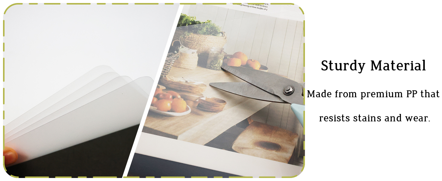 10 Pack Plastic Placemats 17x11 Inch, Clear Place Mats Wipeable, Vinyl Table Mats for Kitchen Dining Table Protection, Craft Projects, Shelf and Drawer Liner