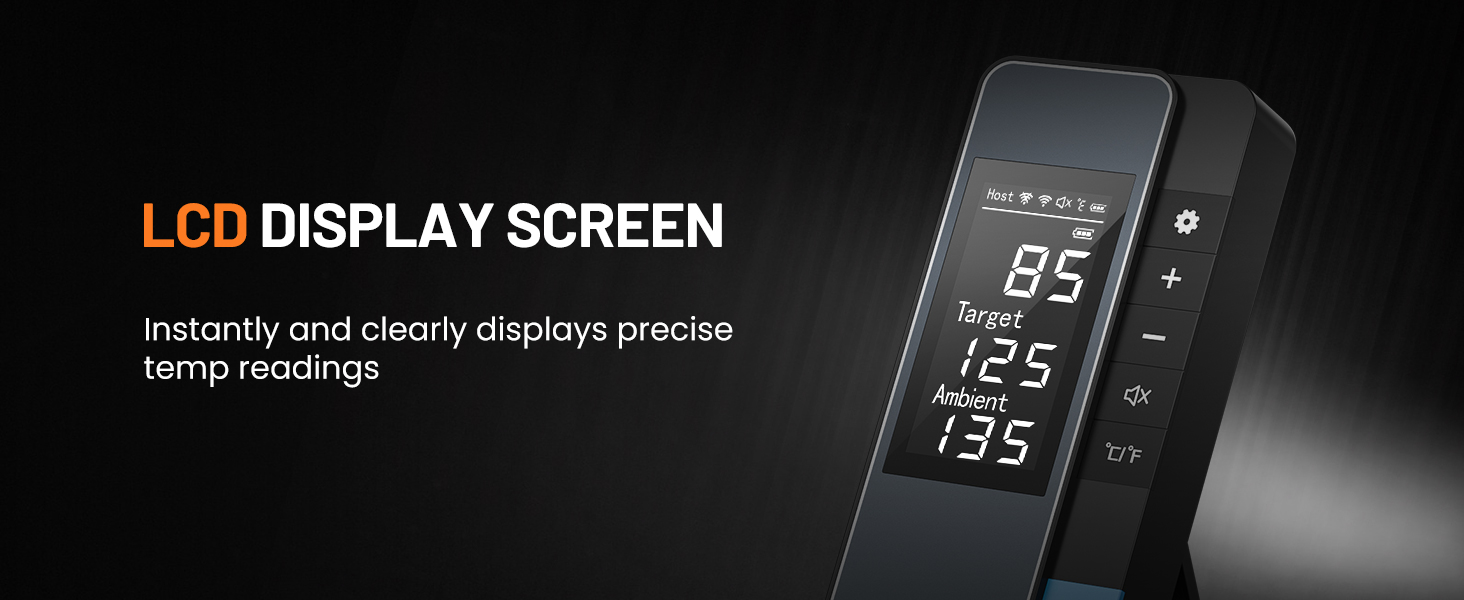 Smart Bluetooth Wireless Meat Thermometer, Real-Time Monitoring Control Digital Thermometer with Smart App, Meat Probe IP67 Waterproof High Accuracy Perfect for BBQ, Oven, Grill & Smoker