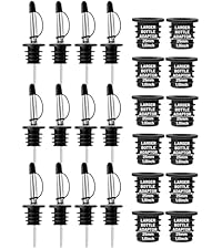 3 Pack Olive Oil Pour Spout with Adapters, Oils Pourer for Olive Oil Dispenser Bottle, Easily Turn Your Bottles into Dispensers for Liquor, Vinegar, Oils, Syrup, Liquor Bottle Pourers, Silver