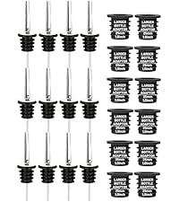 3 Pack Olive Oil Pour Spout with Adapters, Oils Pourer for Olive Oil Dispenser Bottle, Easily Turn Your Bottles into Dispensers for Liquor, Vinegar, Oils, Syrup, Liquor Bottle Pourers, Silver