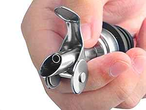 3 Pack Olive Oil Pour Spout with Adapters, Oils Pourer for Olive Oil Dispenser Bottle, Easily Turn Your Bottles into Dispensers for Liquor, Vinegar, Oils, Syrup, Liquor Bottle Pourers, Silver