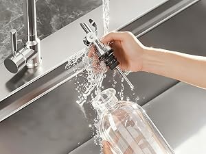 3 Pack Olive Oil Pour Spout with Adapters, Oils Pourer for Olive Oil Dispenser Bottle, Easily Turn Your Bottles into Dispensers for Liquor, Vinegar, Oils, Syrup, Liquor Bottle Pourers, Silver