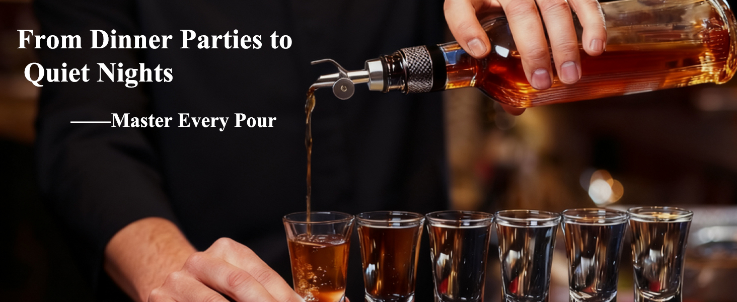 3 Pack Olive Oil Pour Spout with Adapters, Oils Pourer for Olive Oil Dispenser Bottle, Easily Turn Your Bottles into Dispensers for Liquor, Vinegar, Oils, Syrup, Liquor Bottle Pourers, Silver