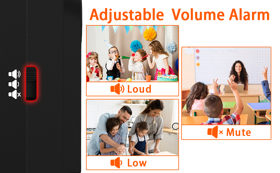 Digital Dual Kitchen Timer, 3 Channels Count Down/Up Multi Timer with Memory-Preset Magnetic Back & Large Display Adjustable Alarm Volume, Suit for Food Cooking, Black