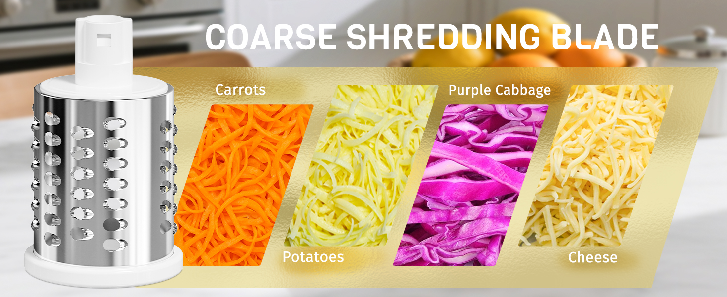 Rotary Cheese Grater Hand Crank, 3 Interchangeable Blades, Shredder Slicer, Strong Suction Base, No-Cut-Hands Design for Parmesan Mozzarella Vegetables Nuts, Fast Kitchen Prep Tool, Blue