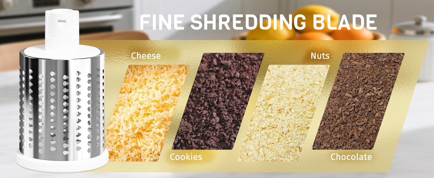 Rotary Cheese Grater Hand Crank, 3 Interchangeable Blades, Shredder Slicer, Strong Suction Base, No-Cut-Hands Design for Parmesan Mozzarella Vegetables Nuts, Fast Kitchen Prep Tool, Blue