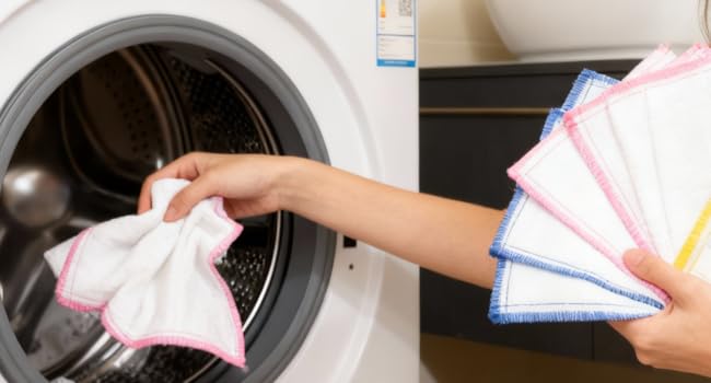 OnBrand Naturally Wood Fiber Cleaning Cloth, Microfiber Cleaning Cloths, 10 Pcs (12