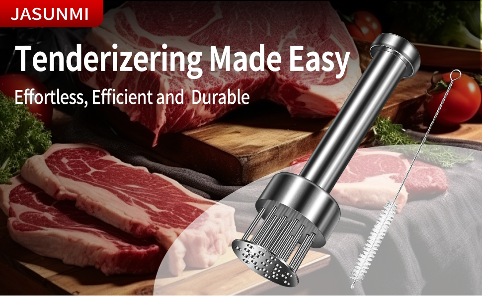 304 Stainless Steel Meat Tenderizer Tool Premium Meat Tenderizer Meat Mallet with 21 Ultra-sharp Tenderizer Needles for Tenderizing Beef, Turkey, Chicken, Steak, Dishwasher Safe