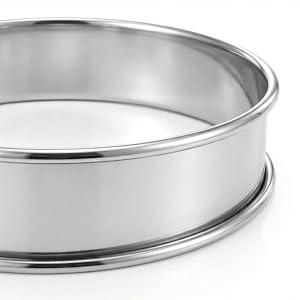 25 Pcs 4 Inch English Muffin Ring, Double Rolled Tart Rings, Stainless Steel Crumpet Rings, Round Metal Cooking Pastry Ring Molds, for Baking Fluffy Muffins, Pancakes, Pastry, Omelette, Silver