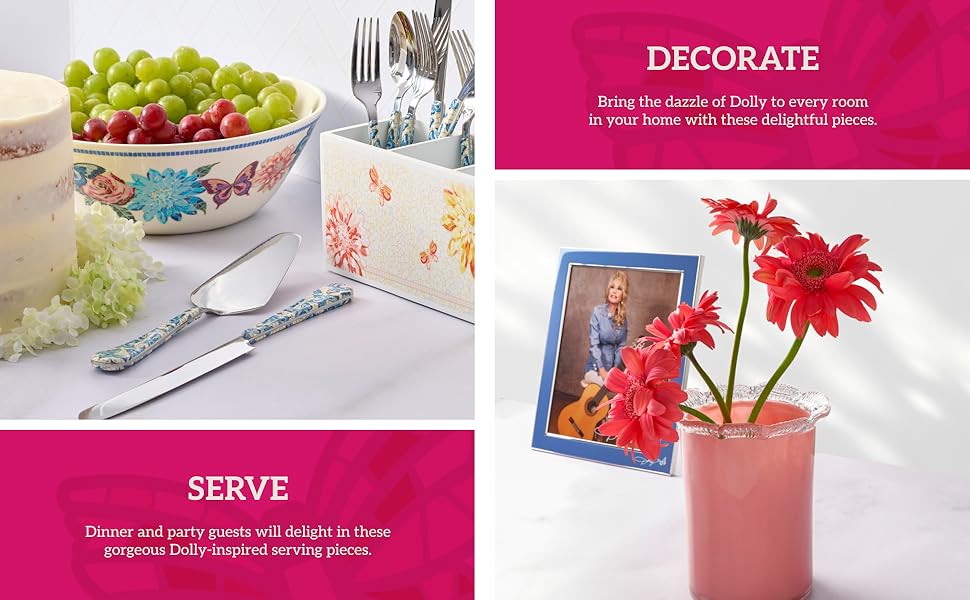 Dolly Parton Pizza Wheel with Blush Design – Stainless Steel Blade, Ergonomic Handle with Finger Guard, Dishwasher Safe, 8.7 Inch