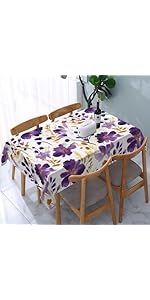 Spring Purple and Gold Floral Oven Mitts and Pot Holders Sets of 3, Non-Slip Heat Resistant Watercolor Flower Design Kitchen Gloves, Gifts for Women Cooking, Elegant Kitchen Decor for Baking Cooking