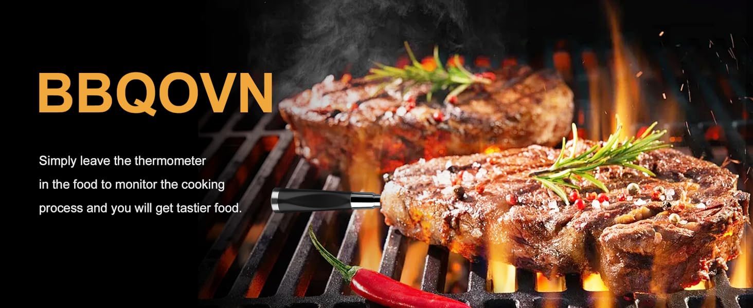 WiFi Sub-1G Wireless Meat Thermometer Unlimited Range 7 NIST Certified Sensors with Ambient Temp 2 Temp Monitoring Ways Digital Smart Base and App for BBQ, Smoker, Grill, Oven (Dual Probes)