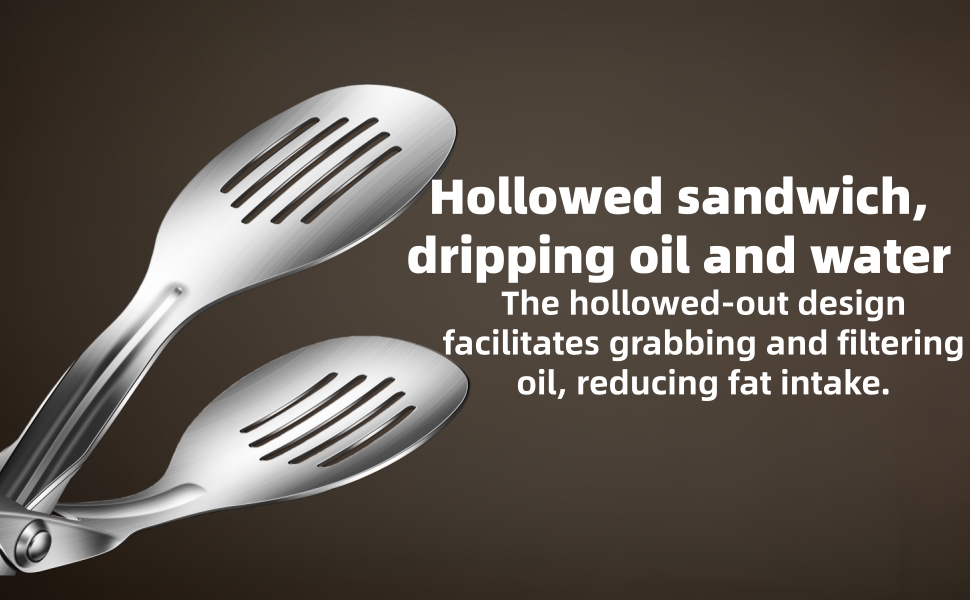 Kitchen Metal Tongs, Heat-Resistant 600°C Stainless Steel Cooking Tongs, Perfect for Food, Steak,Bread,Pizza,Salads and BBQ,Stable Clamping and Flipping Performance.