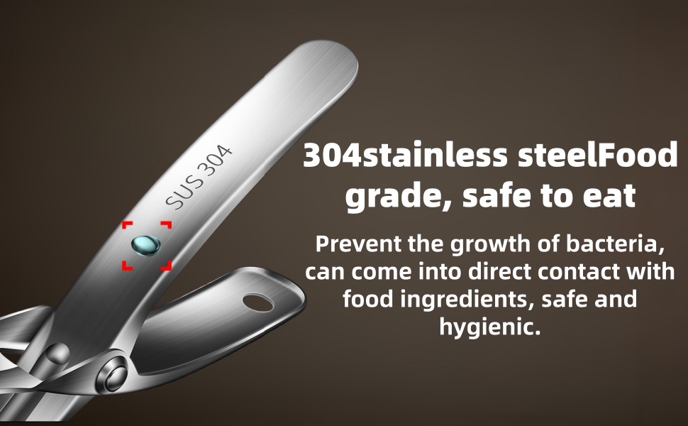 Kitchen Metal Tongs, Heat-Resistant 600°C Stainless Steel Cooking Tongs, Perfect for Food, Steak,Bread,Pizza,Salads and BBQ,Stable Clamping and Flipping Performance.