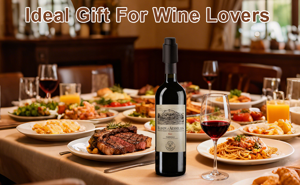 [2 PACK] Premium Vacuum Wine Preserver Stopper, Wine Preserver with Time Scale Record.Airtight Wine Bottle Preserver For Wine Enthusiasts & Gift Buyers.Set Of Wine Corks For Fresh Wine Bottles（Black）