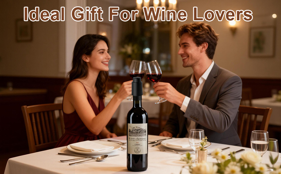 [2 PACK] Premium Vacuum Wine Preserver Stopper, Wine Preserver with Time Scale Record.Airtight Wine Bottle Preserver For Wine Enthusiasts & Gift Buyers.Set Of Wine Corks For Fresh Wine Bottles（Black）