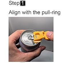 Soda Can Opener Set, 10PCS Easy Tab Opener and Drink Protector with Reusable Complete-Cover Plastic Can Toppers, Fits Coke, Beer & Aluminum Beverage Cans, 5 Colors Lids for Party, BBQ, Camping