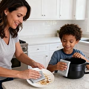 12pcs Scratch-Free Steel Dishcloths. Reusable, Quick-Dry, Odorless. Perfect for Dishes, Sinks, cookware. 7.87