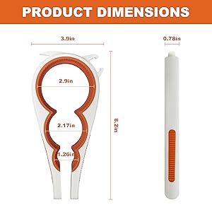 Jar Opener 5 in 1, Jar Openers for Seniors Gifts for Seniors Jar Opener Gripper (Orange and Emerald Green)
