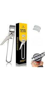 Adjustable Jar Opener –2026 Stainless Steel Can & Bottle Opener for Weak Hands Seniors Up to 4-Inch Lids,Optional Silicone