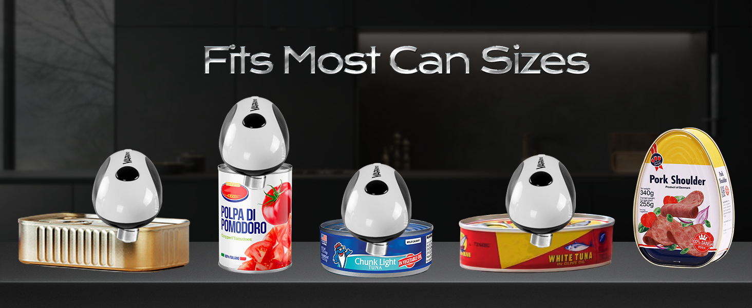 YARRAMATE Electric Can Opener, One Touch Rechargeable Automatic Can Openers for Kitchen Fits All Cans Sizes - Smooth Edge, Hands-Free for Seniors | With Storage Bag, Portable for Travel