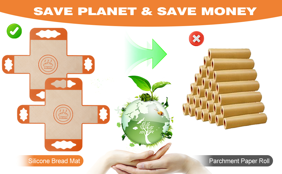 2 Pcs Reusable Silicone Bread Loaf Pan Liners, Food-Grade Silicone Bread Baking Mat with 4 Handles, Non-Stick & Heat Resistant Loaf Pan Lifters, Sourdough Sling for 9x5