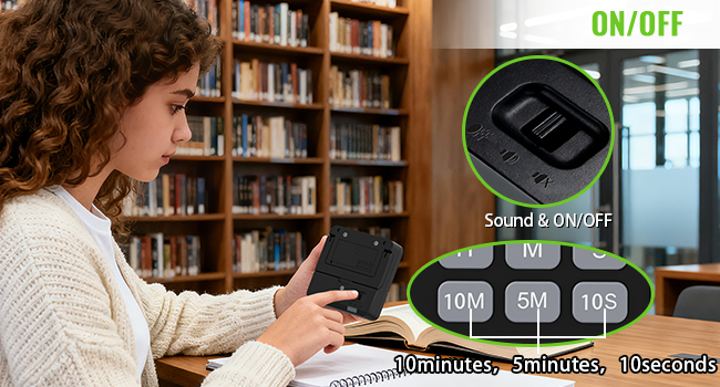 FCXJTU Digital Dual Kitchen Timer, 4-Channel Magnetic Countdown Timer for Cooking, On/Off, Large Display Multi Food Loud Alarm Silent for Classroom Seniors Battery Included (Black)